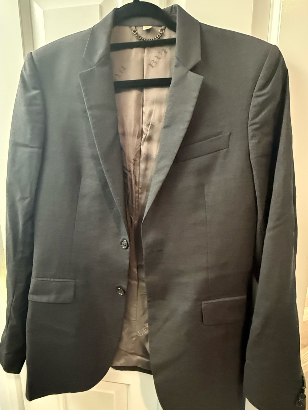 Burberry Men's Black Two-Button Blazer